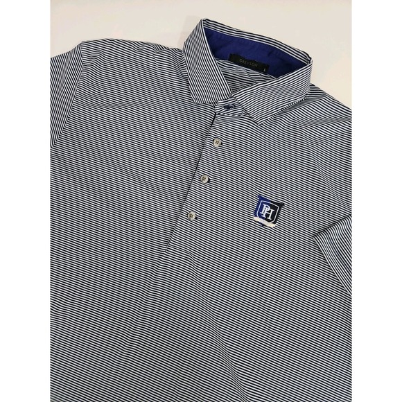Greyson Men's Striped Shot Sleeve Golf Polo Shirt Large - Picture 1 of 9
